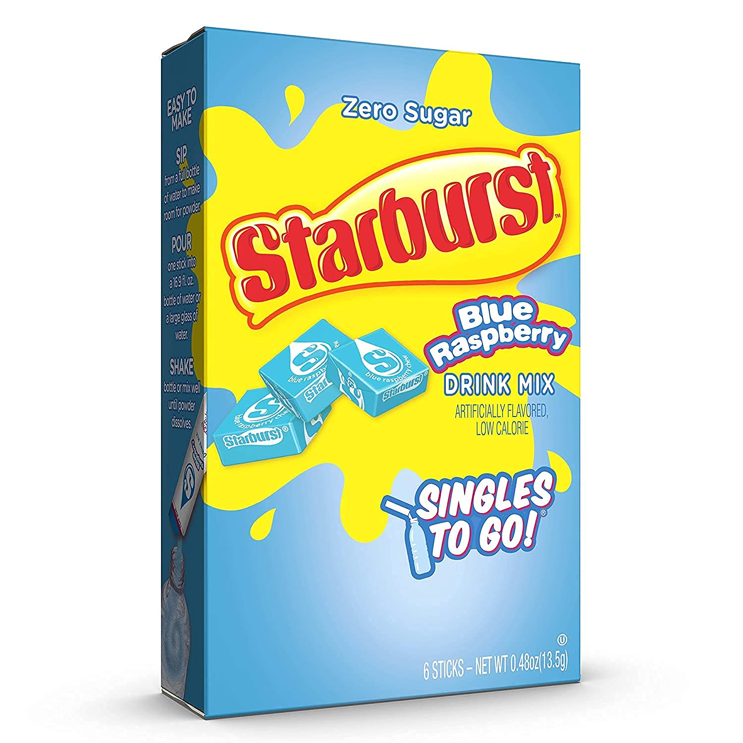Starfruit Sangria&Blue RaspberryBurstセット Amazon.com : Starburst Singles To Go Zero Sugar Drink Mix, Blue